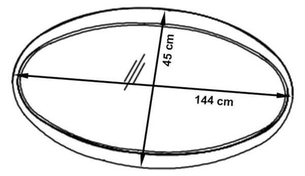 Oglindă lemn masiv Leona 144x45cm