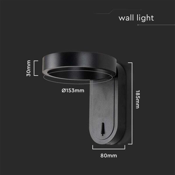 LED Aplica de perete 5W 230V 3000K/4000K negru