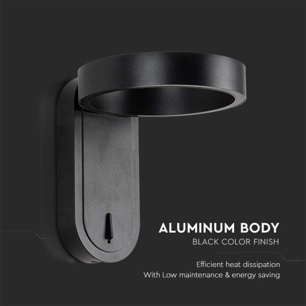 LED Aplica de perete 5W 230V 3000K/4000K negru