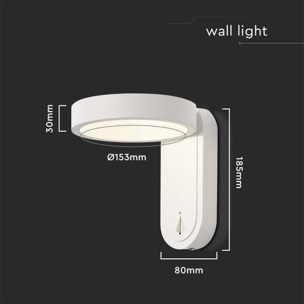LED Aplica de perete 5W 230V 3000K/4000K albă