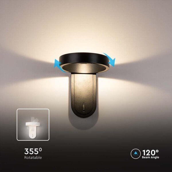 LED Aplica de perete 5W 230V 3000K/4000K negru