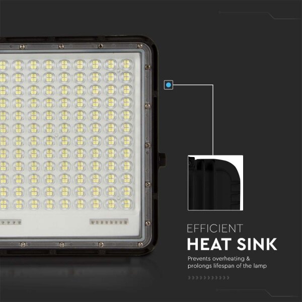 Proiector LED solar de exterior LED/30W/3,2V 6400K IP65 + telecomandă