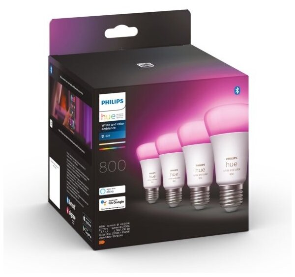 SET 4x bec LED dimabil Philips Hue WACA E27/6,5W/230V 2000-6500K