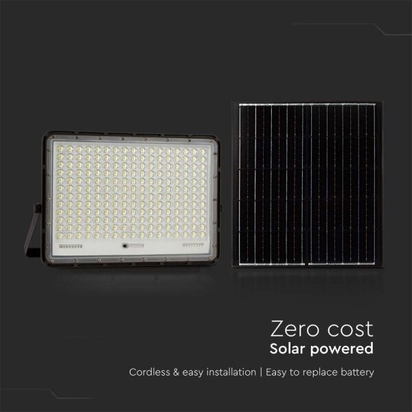 Proiector LED solar de exterior LED/30W/3,2V 6400K IP65 + telecomandă