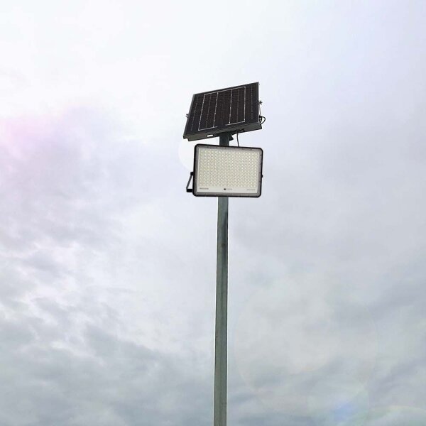 Proiector LED solar de exterior LED/30W/3,2V 6400K IP65 + telecomandă