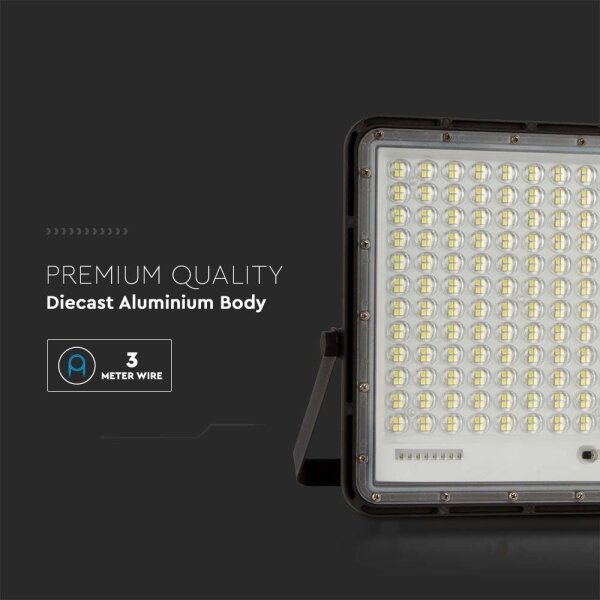 Proiector LED solar de exterior LED/30W/3,2V 6400K IP65 + telecomandă