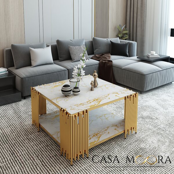 MASA CAFEA / LIVING / AURIU/ARGINTIU / MARBLLE