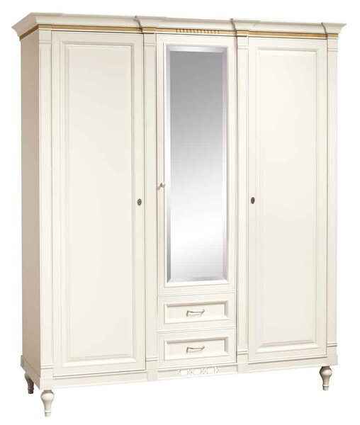Dulap lemn masiv crem Provence -Natur, 186 × 64 × 210 cm