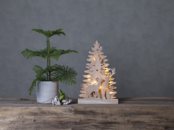 Decorațiune LED de Crăciun FAUNA 10xLED/0,03W/2xAA Eglo 410416