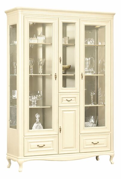 Vitrină lemn masiv Vanessa Personalizabilă, 149 × 46 × 206 cm