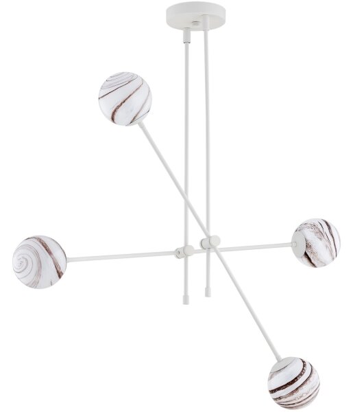 Lustră pe tijă Argon 1841 ABSOS 4xE14/7W/230V alb