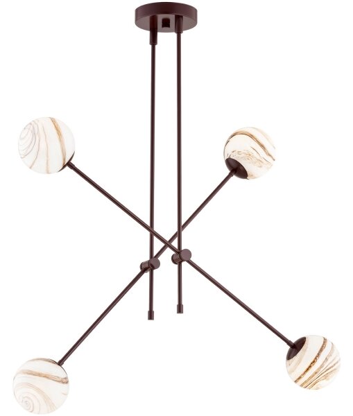 Lustră pe tijă Argon 1842 ABSOS 4xE14/7W/230V maro