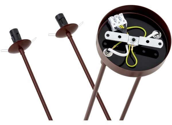 Lustră pe tijă Argon 1842 ABSOS 4xE14/7W/230V maro