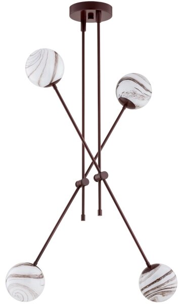 Lustră pe tijă Argon 1842 ABSOS 4xE14/7W/230V maro