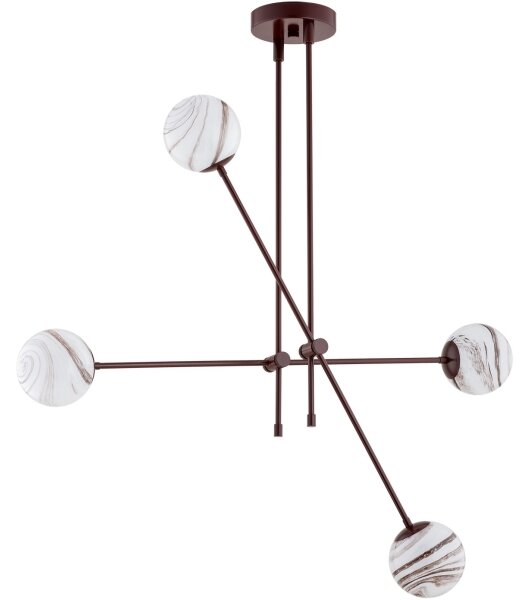 Lustră pe tijă Argon 1842 ABSOS 4xE14/7W/230V maro