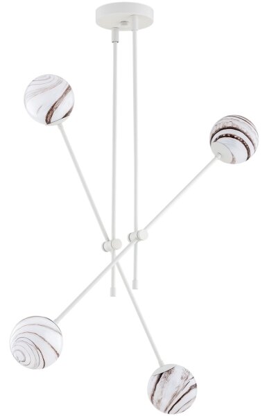 Lustră pe tijă Argon 1841 ABSOS 4xE14/7W/230V alb