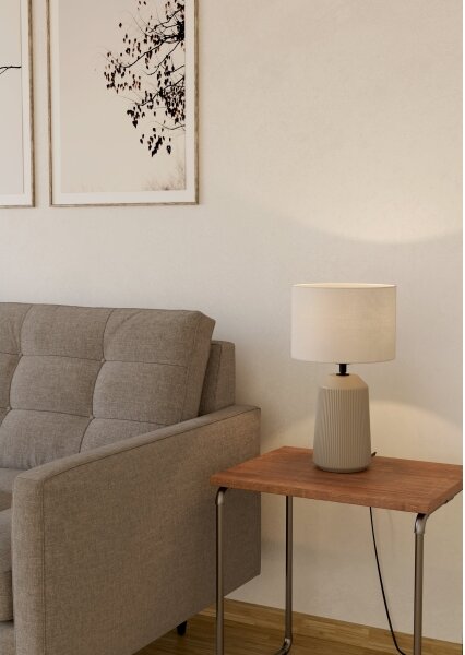Lampă de masă Eglo 900823 CAPALBIO 1xE27/40W/230V crem