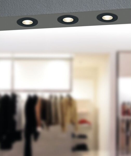 Corp de iluminat LED dimabil încastrat Eglo 33997 SALICETO LED/6W/230V negru