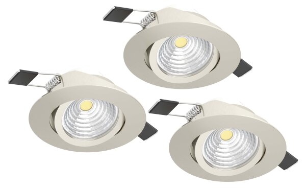 SET 3x corp de iluminat LED dimabil Eglo 900746 SALICETO 3xLED/6W/230V crom