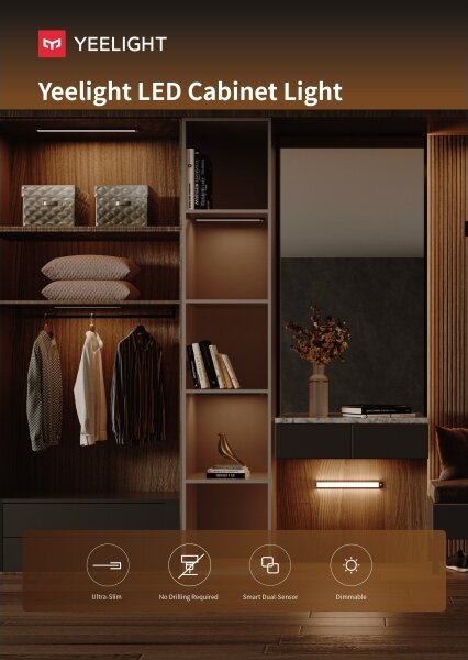 Corp de iluminat LED reîncărcabil cu senzor pentru corpuri de mobilier Yeelight 1,8W/1100 mAh 4000K 20 cm