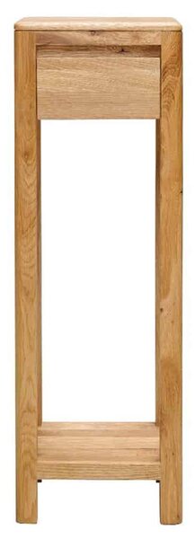 Măsuță stejar masiv cu sertar Dotti, 30 × 90 × 30 cm