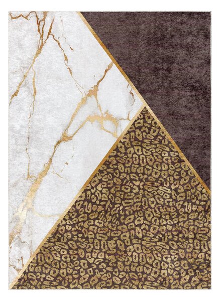 MIRO 51338.805 covor lavabil Marmură, geometric anti-alunecare - maro