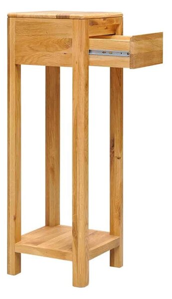 Măsuță stejar masiv cu sertar Dotti, 30 × 90 × 30 cm
