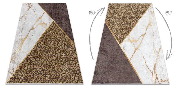 MIRO 51338.805 covor lavabil Marmură, geometric anti-alunecare - maro