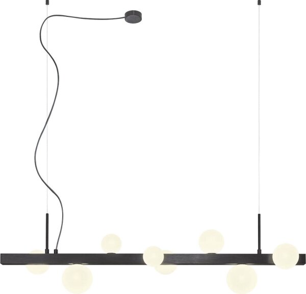 Lustră pe cablu Redo 01-2377 GOJI 8xG9/28W/230V negru