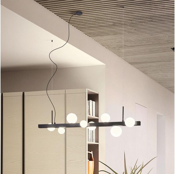 Lustră pe cablu Redo 01-2377 GOJI 8xG9/28W/230V negru