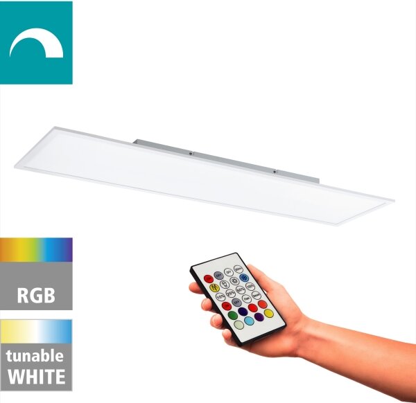Plafonieră LED RGBW dimabilă Eglo 98767 SALOBRENA-B LED/32,5W/230V 120x30 cm + telecomandă