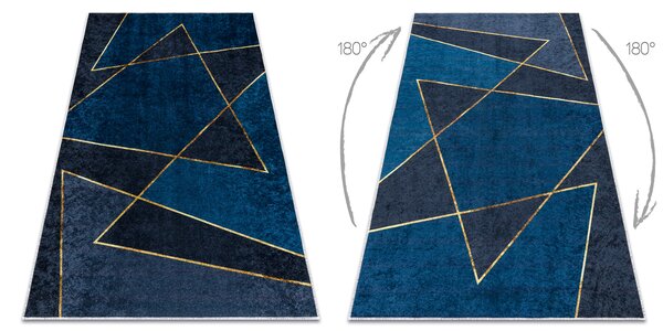 MIRO 52097.801 covor lavabil Geometric anti-alunecare - albastru