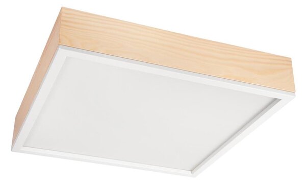 Plafonieră NATURAL SQUARE 4xE27/15W/230V 48x48 cm pin/alb