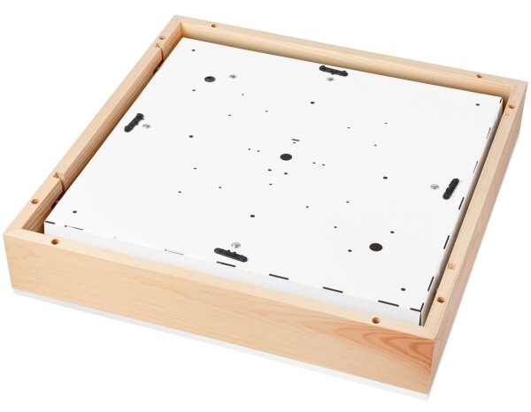 Plafonieră NATURAL SQUARE 4xE27/15W/230V 48x48 cm pin/alb