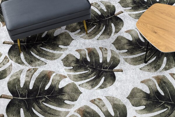 MIRO 52102.801 covor lavabil Monstera pleacă anti-alunecare - verde