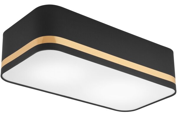Plafonieră SIRJA SQUARE STRIPE 2xE27/15W/230V negru/auriu