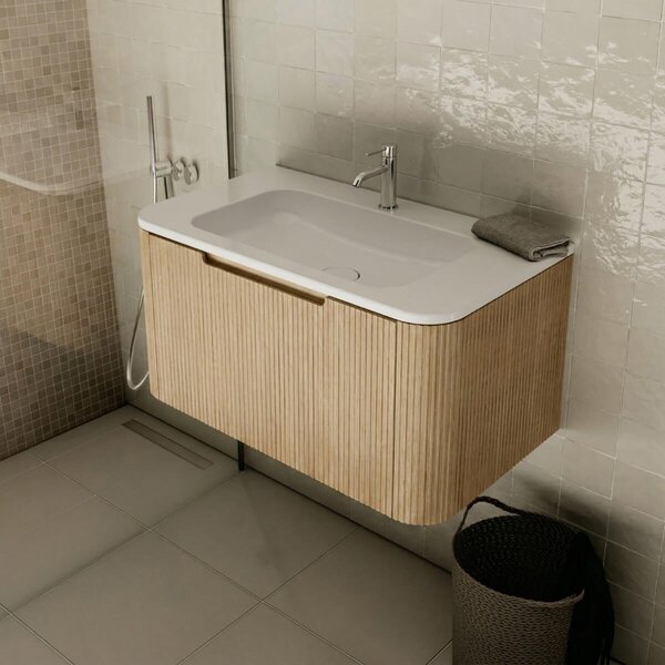 Oltens Hamnes lavoar 60x46.1 cm dreptunghiular mobilier alb luciu 40212000