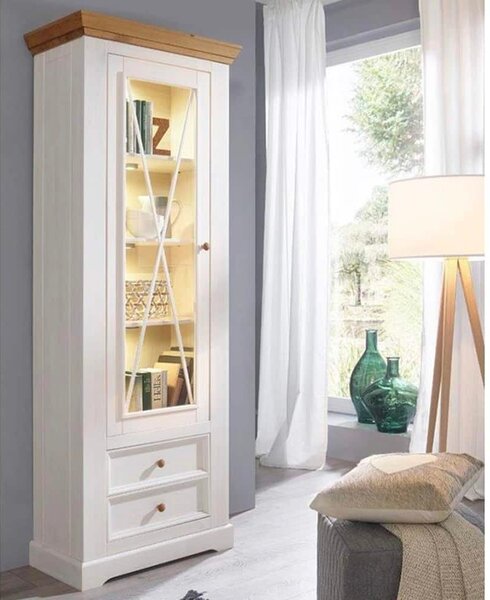 Set lemn masiv alb-natur Living Iris Model A
