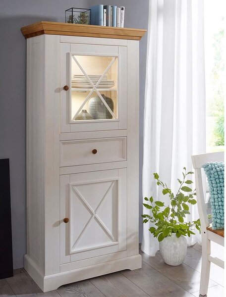 Set lemn masiv alb-natur Living Iris Model A