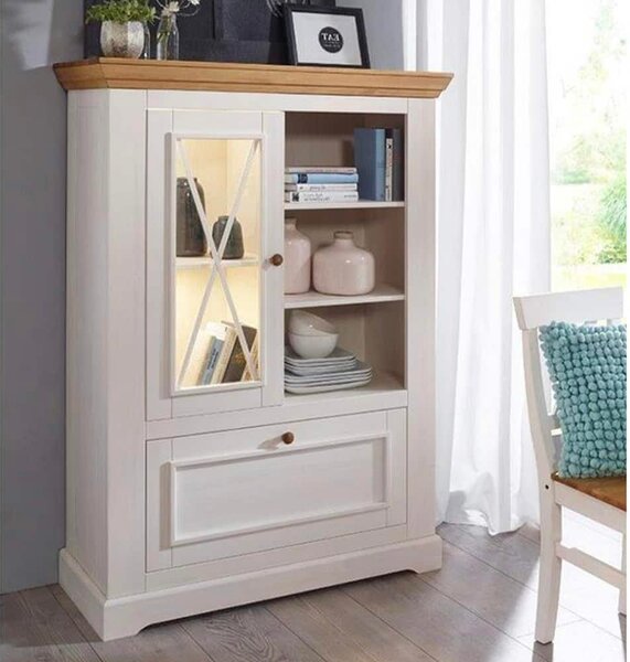 Set lemn masiv alb-natur Living Iris Model B