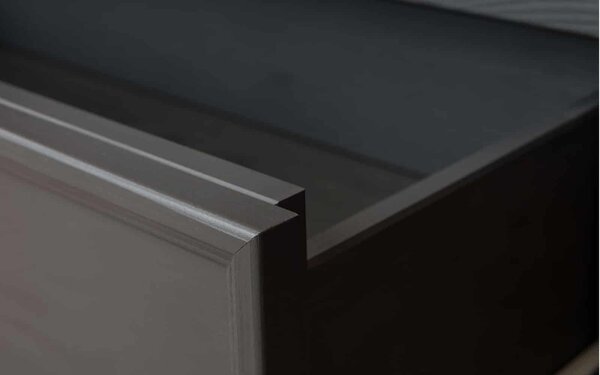 Comodă TV lemn masiv Iris Grafit, 169 × 42 × 63 cm