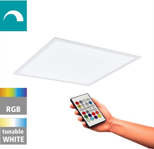 Plafonieră LED RGBW dimabilă Eglo 98766 SALOBRENA-B LED/32,5W/230V 60x60 cm + telecomandă