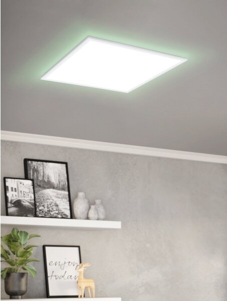 Plafonieră LED RGBW dimabilă Eglo 98766 SALOBRENA-B LED/32,5W/230V 60x60 cm + telecomandă