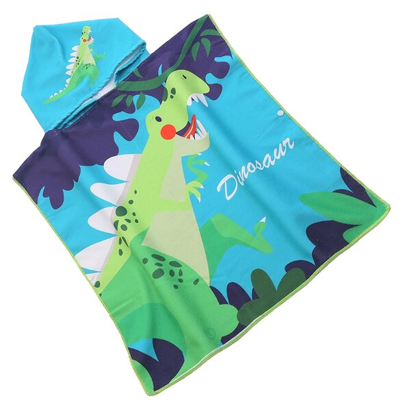 Poncho pentru copii DINOSAUR colorat Dimensiune: 60 x 120 cm