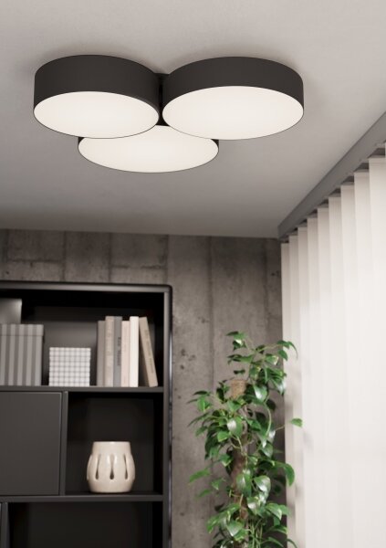 Plafonieră LED RGBW dimabilă Eglo 900853 BARBANO-Z 3xLED/7,5W/230V negru