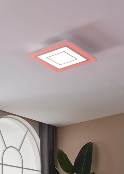 Plafonieră RGBW dimabilă Eglo 900959 ALBARCA LED/18W/230V + telecomandă