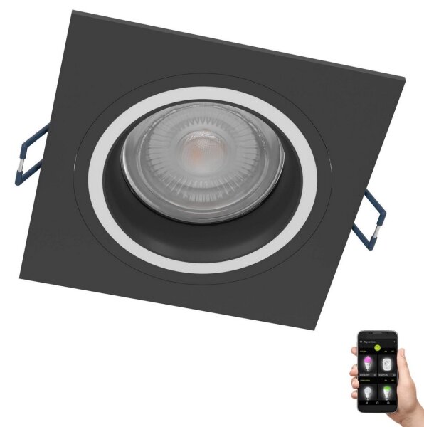 Corp de iluminat LED RGBW încastrat dimabil Eglo 900763 CAROSSO-Z 4,7W/230V negru