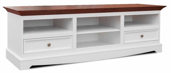 Comodă TV lemn masiv nuc Linea Alb-, 167 × 53 × 53 cm