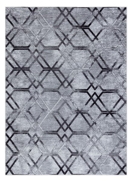 MIRO 51805.803 covor lavabil Geometric, spalier anti-alunecare - gri