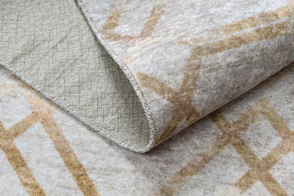 MIRO 51805.804 covor lavabil Geometric, spalier anti-alunecare - aur